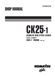 Komatsu CK25-1 Skid Steer Loader Service Repair Manual (SN: F00003 and up)