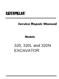 Caterpillar Cat 320 TRACK-TYPE EXCAVATOR (Prefix 1XM) Service Repair Manual (1XM00001 and up)