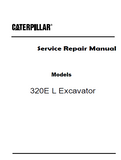Caterpillar Cat 320E L Excavator (Prefix WBK) Service Repair Manual (WBK00001 and up)