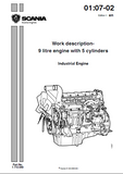 Scania Industrial Diesel 9 litre engine with 5 cylinders Service Repair Manual