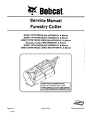 Bobcat FRST CTTR FRC50 Forestry Cutter Service Repair Manual S/N ADTN00101 And Above