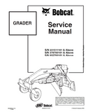 Bobcat Grader Service Repair Manual S/N 378700101 And Above