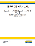 New Holland Speedrower 240 Tier 3 Self-Propelled Windrower Service Repair Manual (PIN YEG675001 and above) North America
