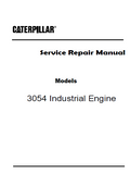 Caterpillar Cat 3054 Industrial Engine (Prefix 6FK) Service Repair Manual (6FK00001 and up)