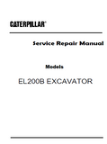 Caterpillar Cat EL200B EXCAVATOR (Prefix 5EG) Service Repair Manual (5EG00001 and up)