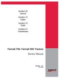 CASE IH FARMALL 95N Tractor Service Repair Manual