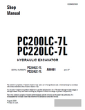 Komatsu PC200LC-7L Hydraulic Excavator Service Repair Manual SN:A86001 and up