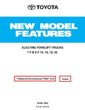 Toyota 7FBEF18 Electric Forklift Trucks Service Repair Manual
