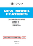 Toyota 7FBMF 18 Electric Forklift Truck Service Repair Manual