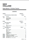 New Holland TD5010 Tractor Service Repair Manual
