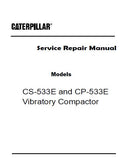 Caterpillar Cat CP-533E Vibratory Compactor (Prefix DAK) Service Repair Manual (DAK00001 and up)