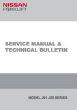 Nissan Forklift Internal Combustion J02 Series Service Repair Manual