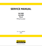 New Holland W190D Tier 2 Wheel Loader Service Repair Manual