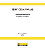 New Holland WE190B Wheeled Excavator Service Repair Manual