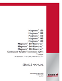 CASE IH Magnum 280 Continuously Variable Transmission (CVT) Tier 4B Tractor Service Repair Manual (PIN ZGRF05001 and above; PIN ZHRF01001 and above)