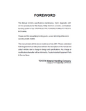 Toyota 7FBCU45 Forklift Service Repair Manual