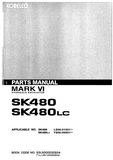 Kobelco SK480 MARK Ⅵ Crawler Excavator Parts Catalogue Manual SN: LS06-01001 and up