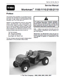 Toro Workman 1110 Series Service Repair Manual