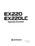 Hitachi EX220LC Hydraulic Excavator operator’s manual Serial No. 5666 and up