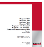 CASE IH Magnum™ 340 Rowtrac™ PST TIER 4B Tractor Service Repair Manual (PIN ZFRF03123 and above)