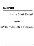 Caterpillar Cat 320D2 L Excavator (Prefix WBF) Service Repair Manual (WBF00001 and up)