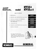 KOBELCO K912-II HYDRAULIC EXCAVATOR Service Repair Manual SN:LC-2301 and up