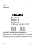 Komatsu PC200LC-6 Hydraulic Excavator Service Repair Manual (A83000 and up)