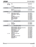 Crown TSP6000 Series Turret Order Picker Parts Catalogue Manual