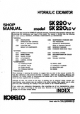Kobelco SK200 V, SK200LC V Crawler Excavator Service Repair Manual (LQ03701～)