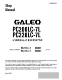 Komatsu PC220LC-7L Excavator Service Repair Manual SN:A86001 and up