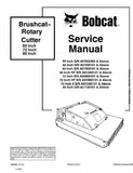 Bobcat 72 HF Inch Rotary Cutter Service Repair Manual S/N A01B00101 And Above