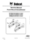 Bobcat FCTSB62 Front Mount Snowblower Service Repair Manual S/N A5E000101 And Above