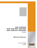 CASE 845B Grader Service Repair Manual