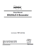 Daewoo Doosan DX255LC-5 Excavator Service Repair Manual (Serial Number 1001 and Up)