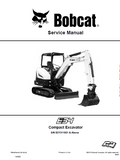 Bobcat E34 Compact Excavator Service Repair Manual (S/N B3Y311001 and Above)