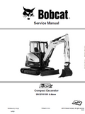 Bobcat E35Z Compact Excavator Service Repair Manual (S/N – B3Y411001 and Above)