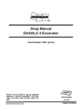 Daewoo Doosan DX420LC-3 Excavator Service Repair Manual (Serial Number 10001 and Up)