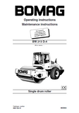 Bomag BW213 D-4 Single Drum Roller Service Repair Manual