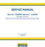 New Holland Boomer 35 ROPS Compact Tractor Service Repair Manual