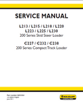 New Holland C227 200 Series Compact Track Loader Service Repair Manual