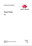 Massey Ferguson 5300 Draper Header Service Repair Manual