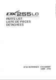 DAEWOO DOOSAN DX255LC EXCAVATOR Parts Catalogue Manual
