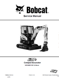 Bobcat E27Z Compact Excavator Service Repair Manual (S/N –B4B911001 and Above)
