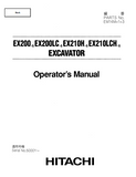 Hitachi EX200LC-5 Excavator operator’s manual Serial No. 50001 and up