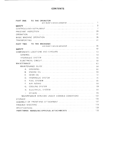Hitachi EX200LC Excavator operator’s manual Serial No. 36846 and up ...