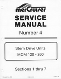 Mercruiser Marine Stern Drive Units MCM 485 Service Repair Manual SN:4891650 to 6216686