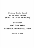 Massey Ferguson MF451 400-series tractor (brazil) Tractor Service Repair Manual