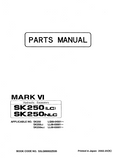 Kobelco SK250NLC Hydraulic Excavator Parts Catalogue Manual SN:LL08-03001 and up
