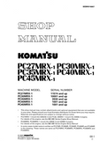 Komatsu PC27MRX-1 Excavator Service Repair Manual SN:11574 and up