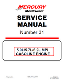 Mercury Mercruiser Gasoline Engines MX 6.2 MPI Horizon Inboard Service Repair Manual– 0M310000
